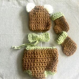 Hand Knit Baby Outfit